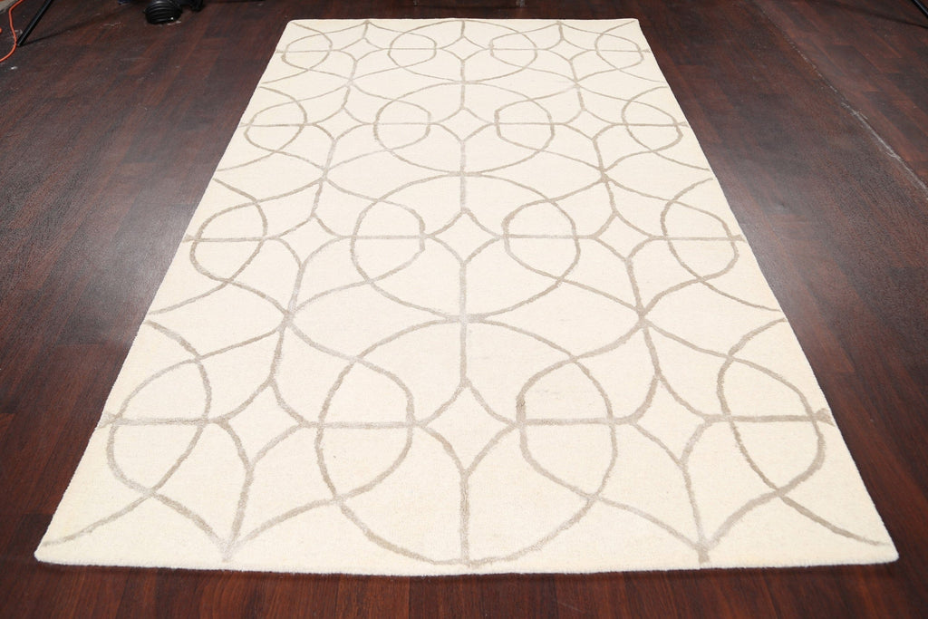 Modern Trellis Oriental Area Rug 5x8