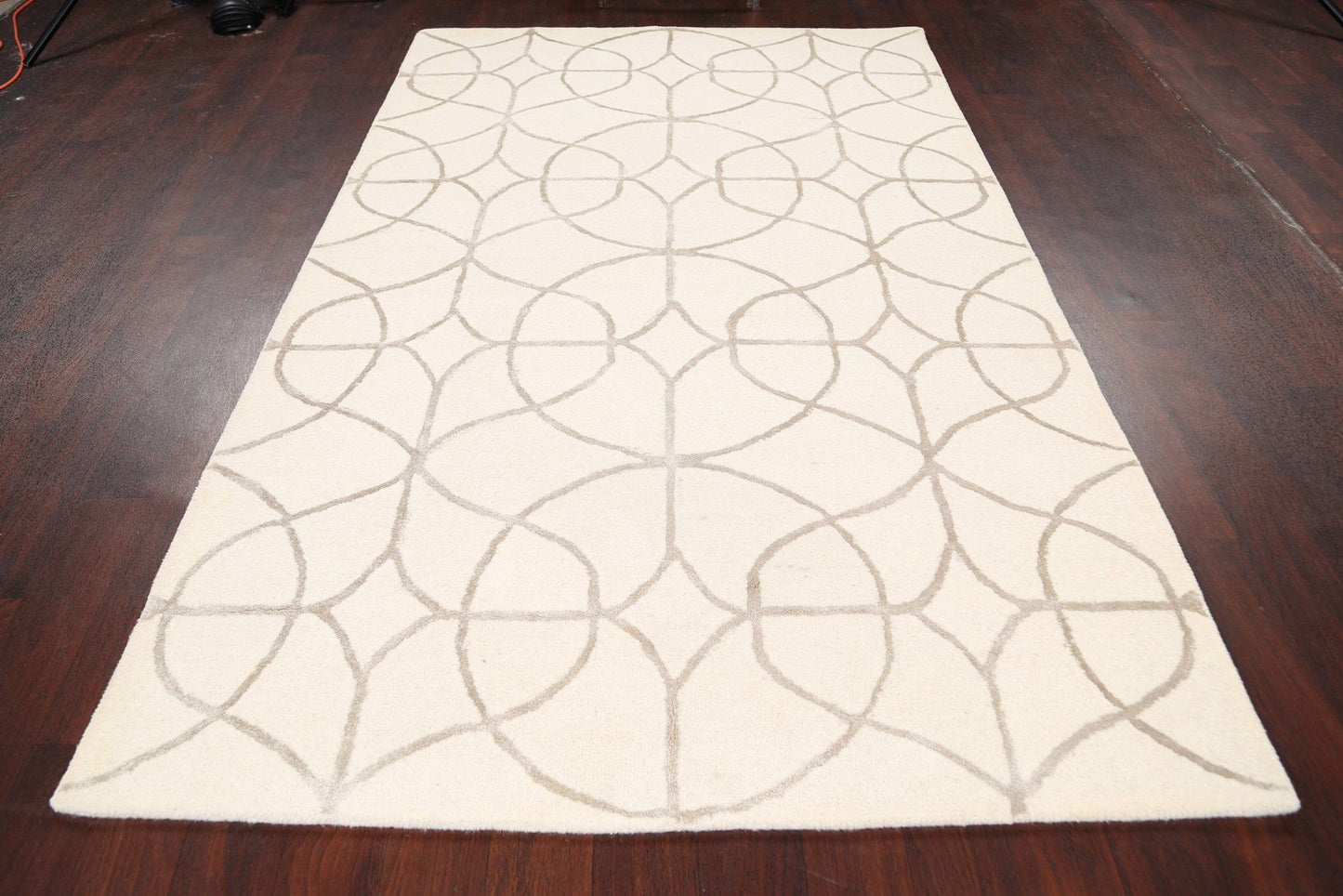 Modern Trellis Oriental Area Rug 5x8