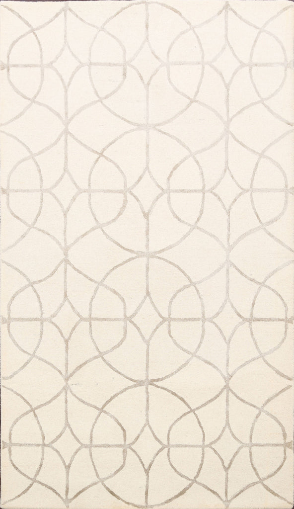 Modern Trellis Oriental Area Rug 5x8