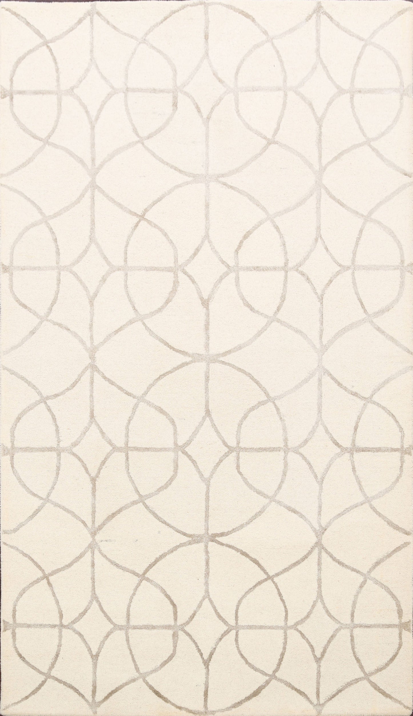 Modern Trellis Oriental Area Rug 5x8