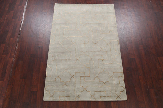 Modern Trellis Oriental Area Rug 5x8