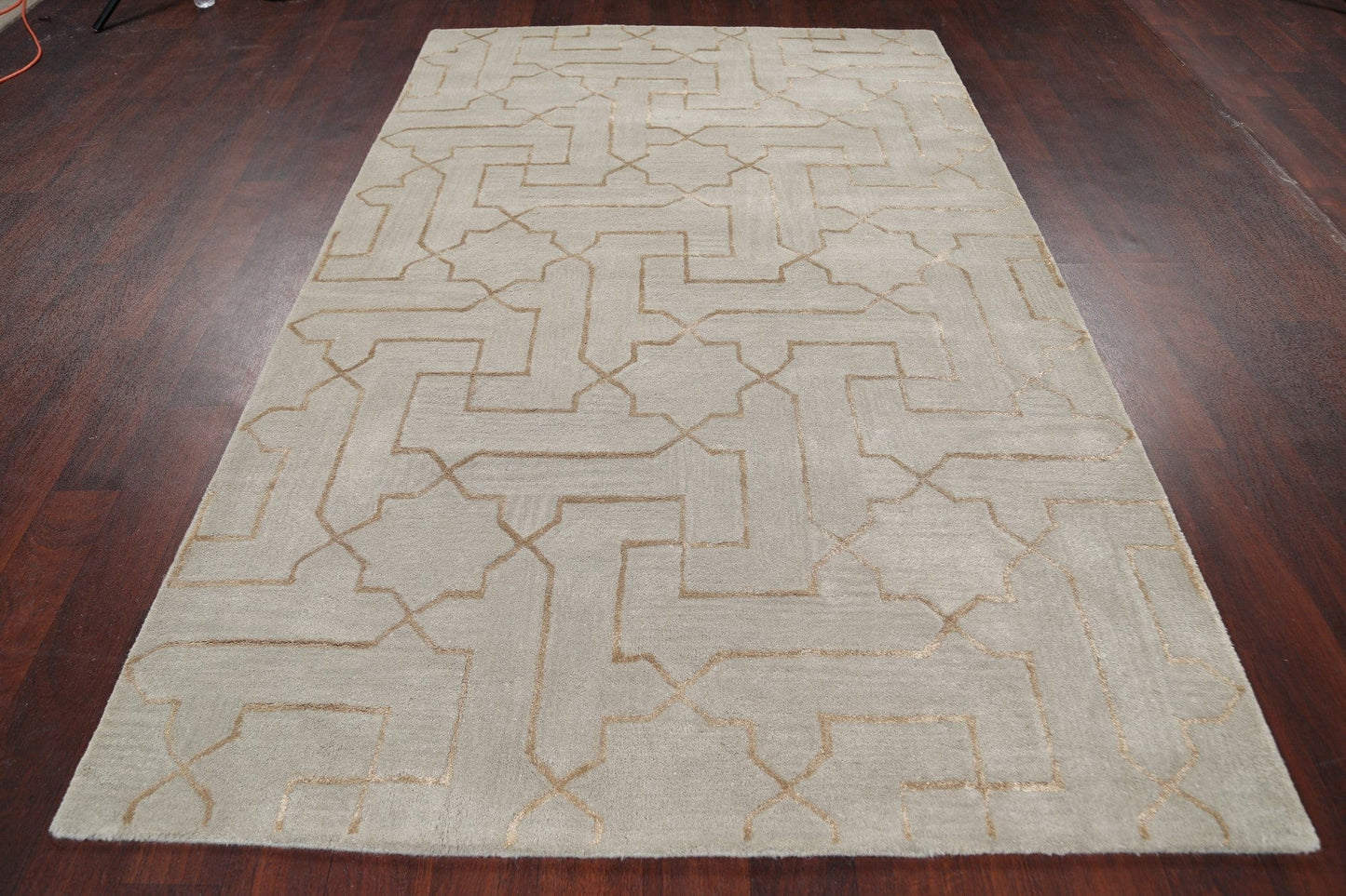 Modern Trellis Oriental Area Rug 5x8