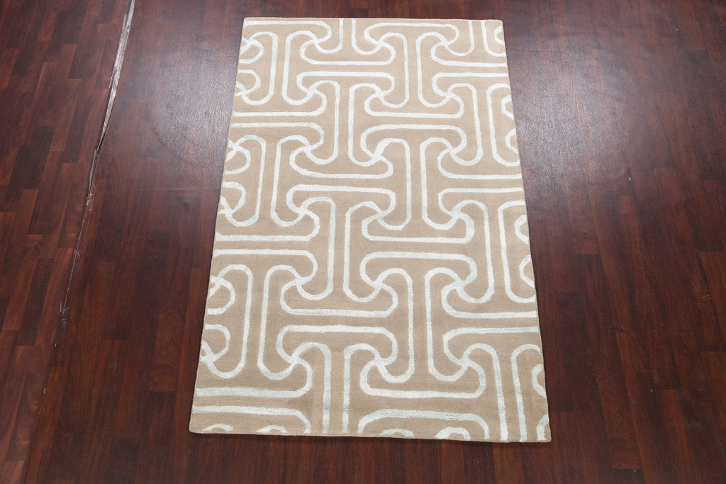 Modern Trellis Oriental Area Rug 5x8