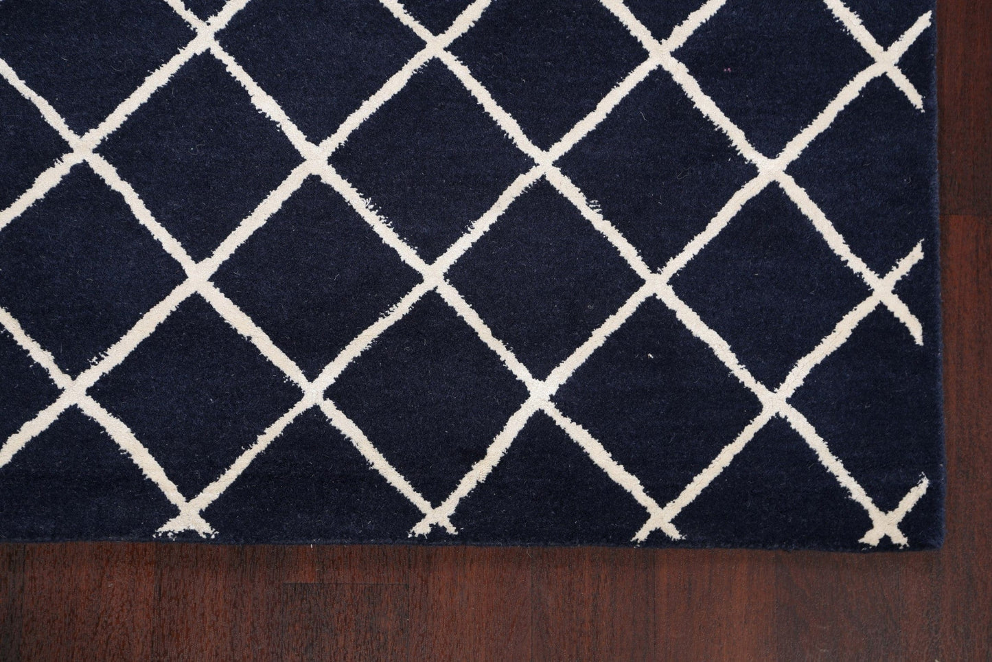 Modern Trellis Oriental Area Rug 5x8