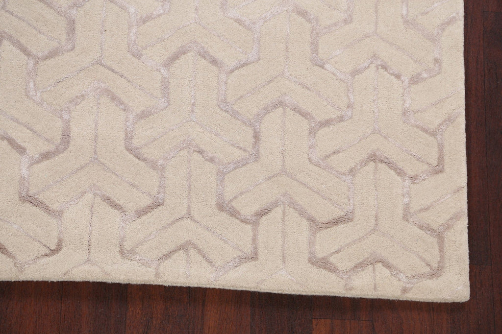 Modern Trellis Oriental Area Rug 5x8