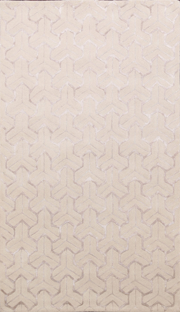 Modern Trellis Oriental Area Rug 5x8