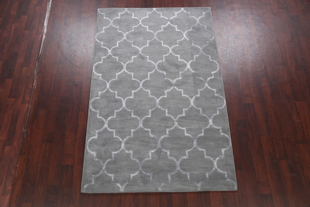 Modern Trellis Oriental Area Rug 5x8