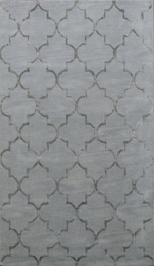 Modern Trellis Oriental Area Rug 5x8