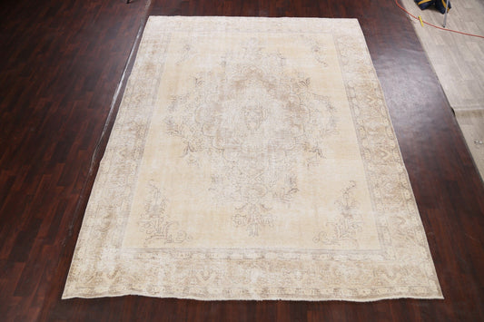 Muted Distressed Tabriz Persian Area Rug 10x12