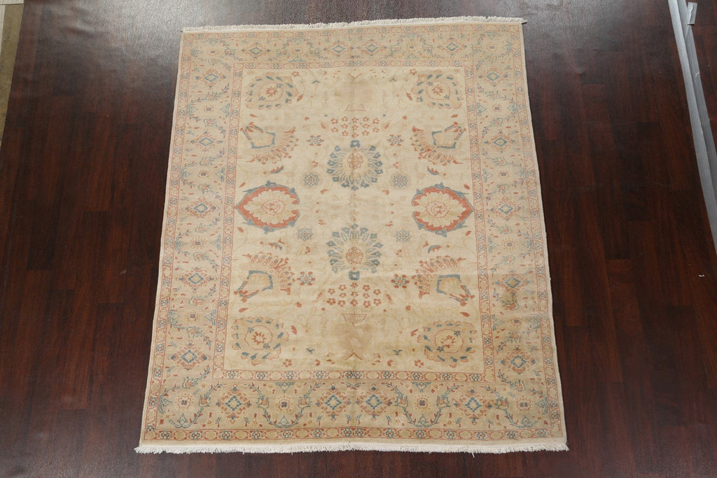 Floral Oushak Agra Egyptian Wool Area Rug 6x7