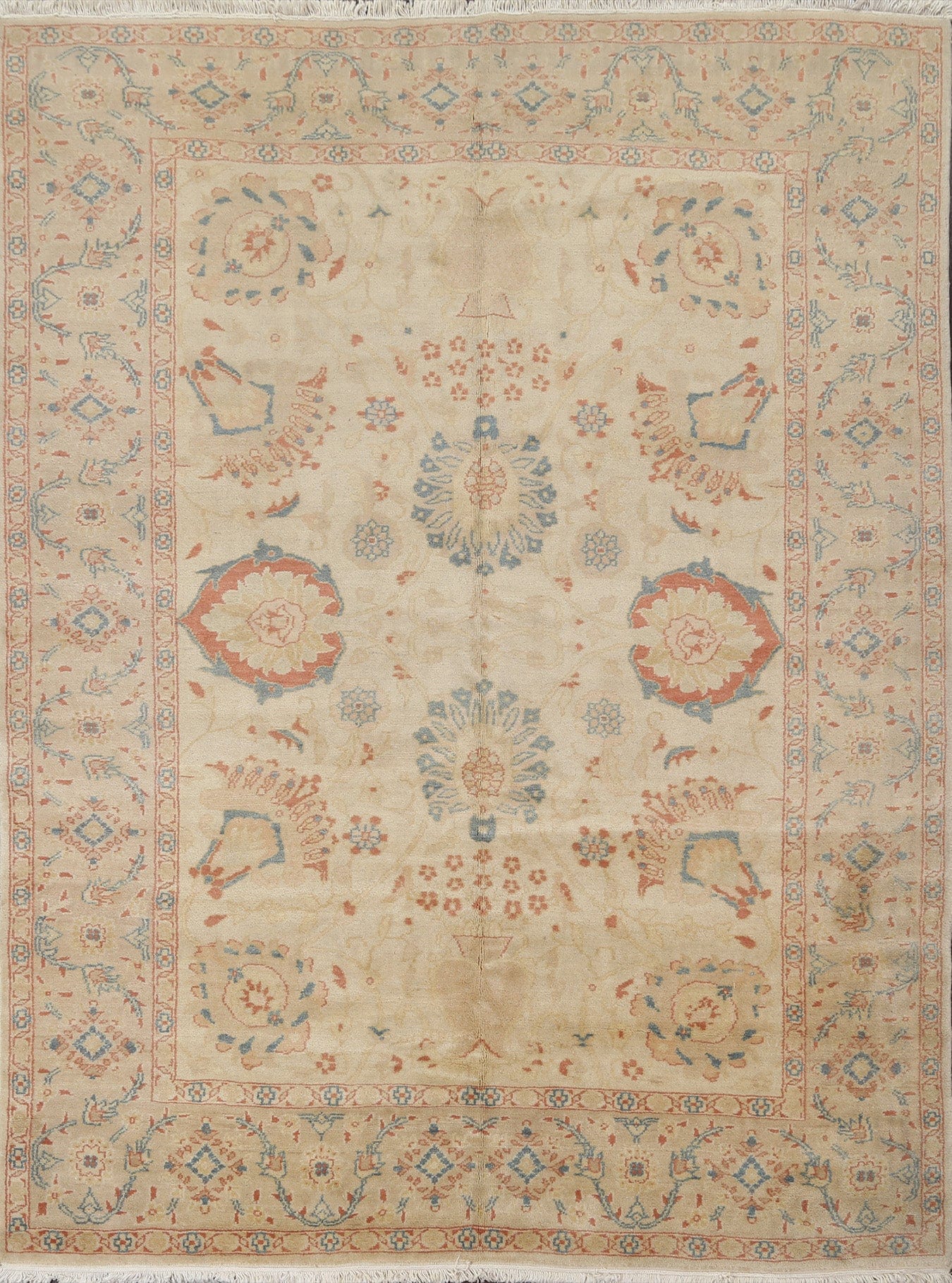 Floral Oushak Agra Egyptian Wool Area Rug 6x7