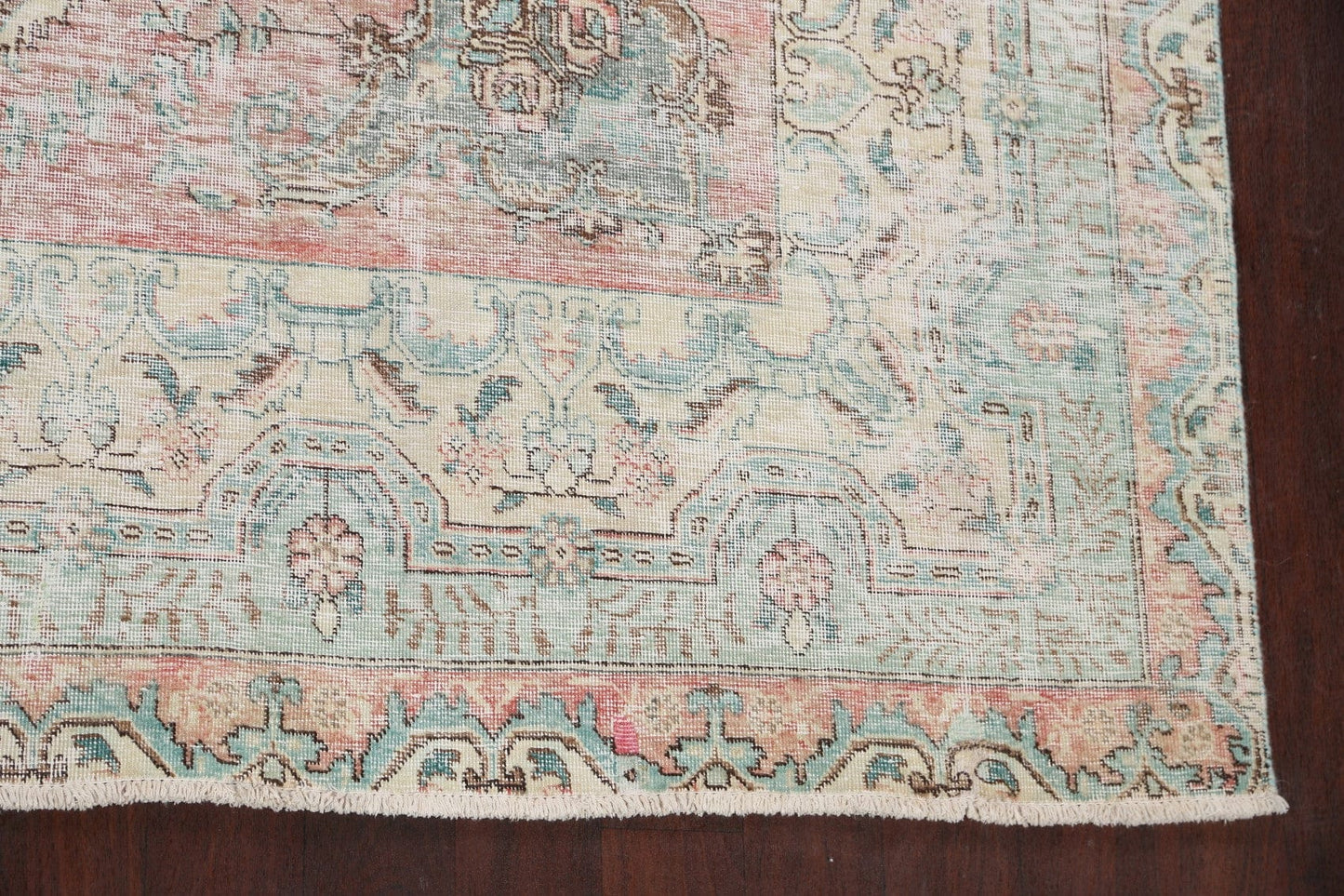 Muted Floral Tabriz Persian Area Rug 10x13