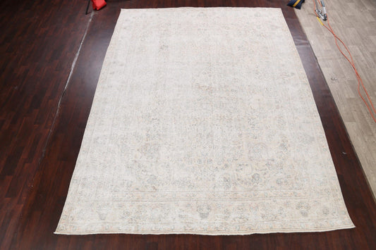 Muted Distressed Tabriz Persian Area Rug 10x13