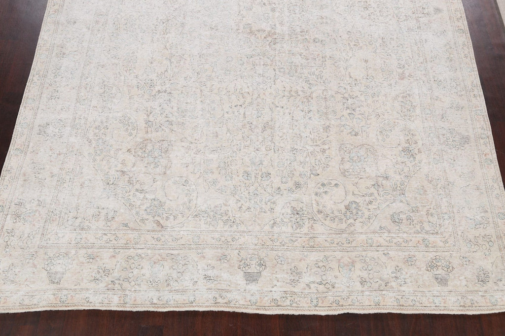 Muted Distressed Tabriz Persian Area Rug 10x13