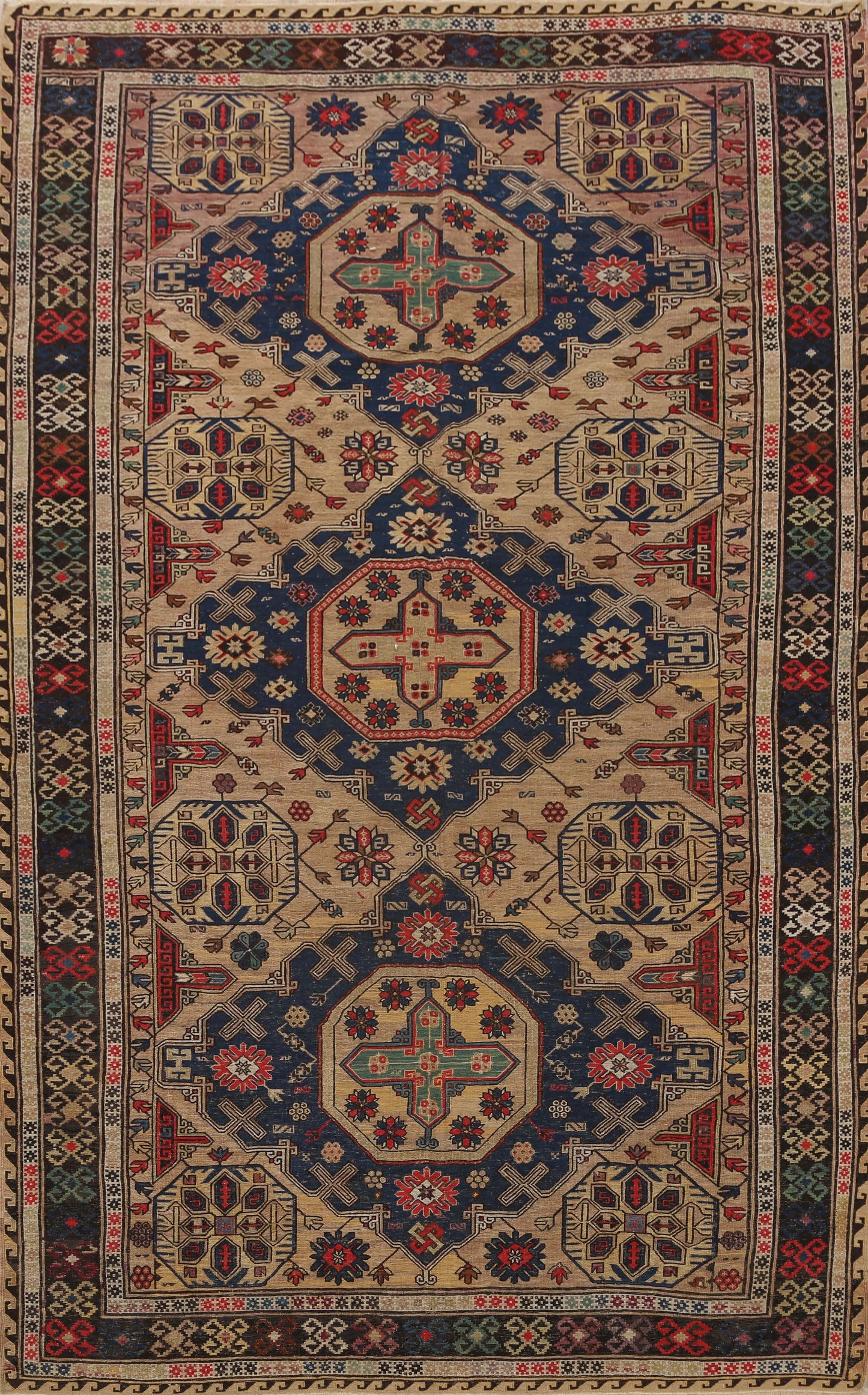 Geometric Sumak Oriental Area Rug 7x10