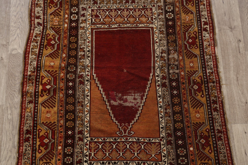 Antique Anatolian Turkish Oriental Area Rug 4x5