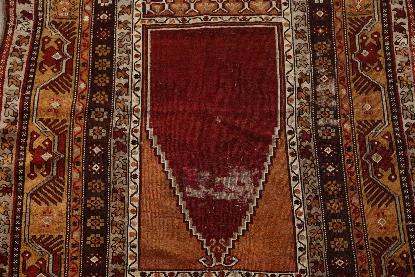 Antique Anatolian Turkish Oriental Area Rug 4x5