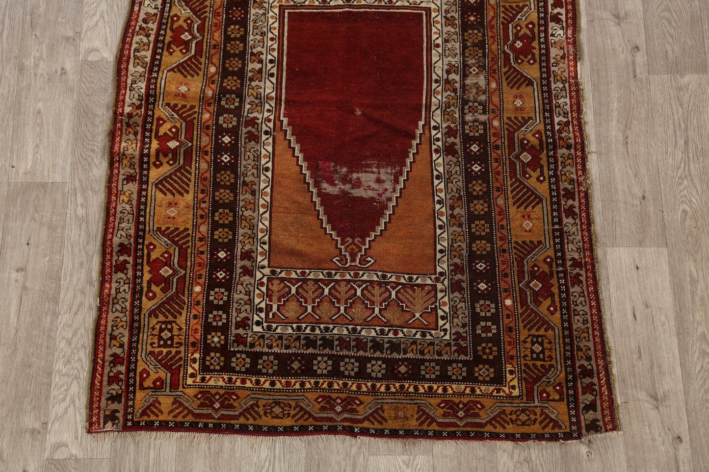 Antique Anatolian Turkish Oriental Area Rug 4x5