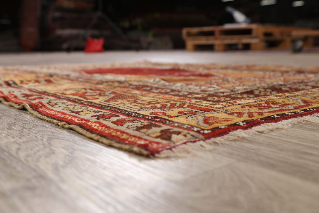 Antique Anatolian Turkish Oriental Area Rug 4x5