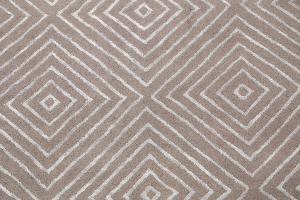 Modern Trellis Oriental Area Rug 5x8