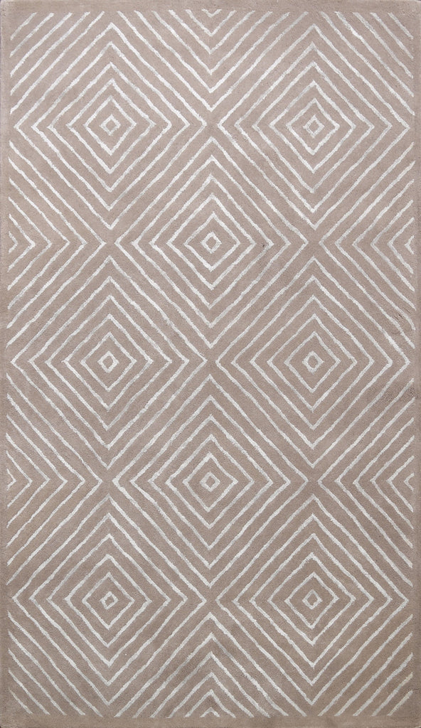 Modern Trellis Oriental Area Rug 5x8