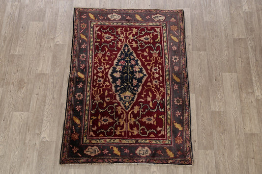 Antique Vegetable Dye Agra Oriental Area Rug 4x5