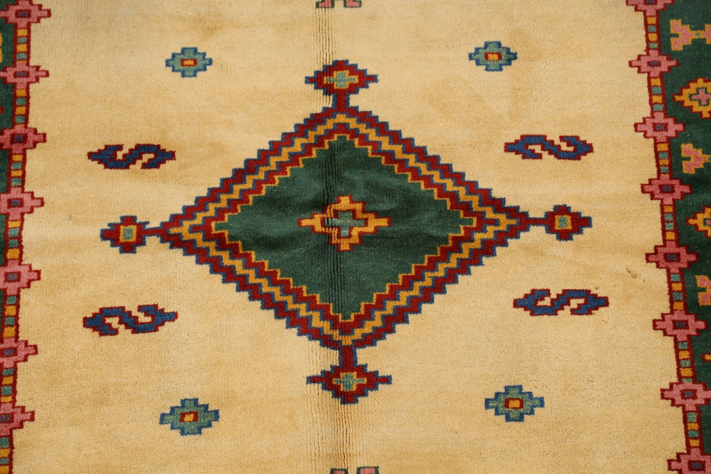 Geometric Anatolian Turkish Area Rug 4x5