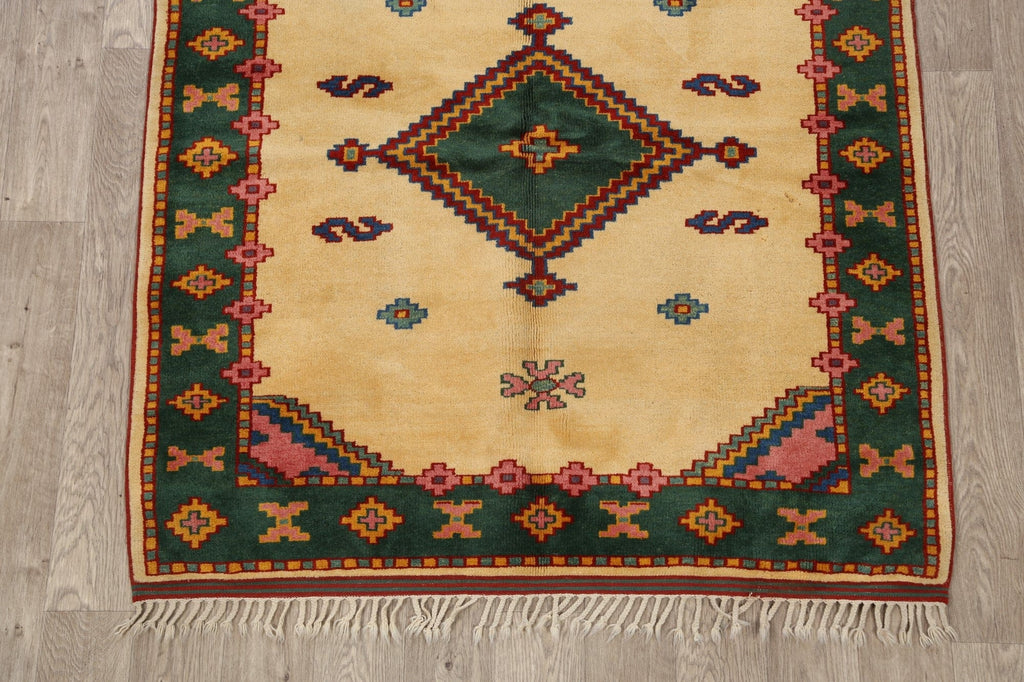 Geometric Anatolian Turkish Area Rug 4x5