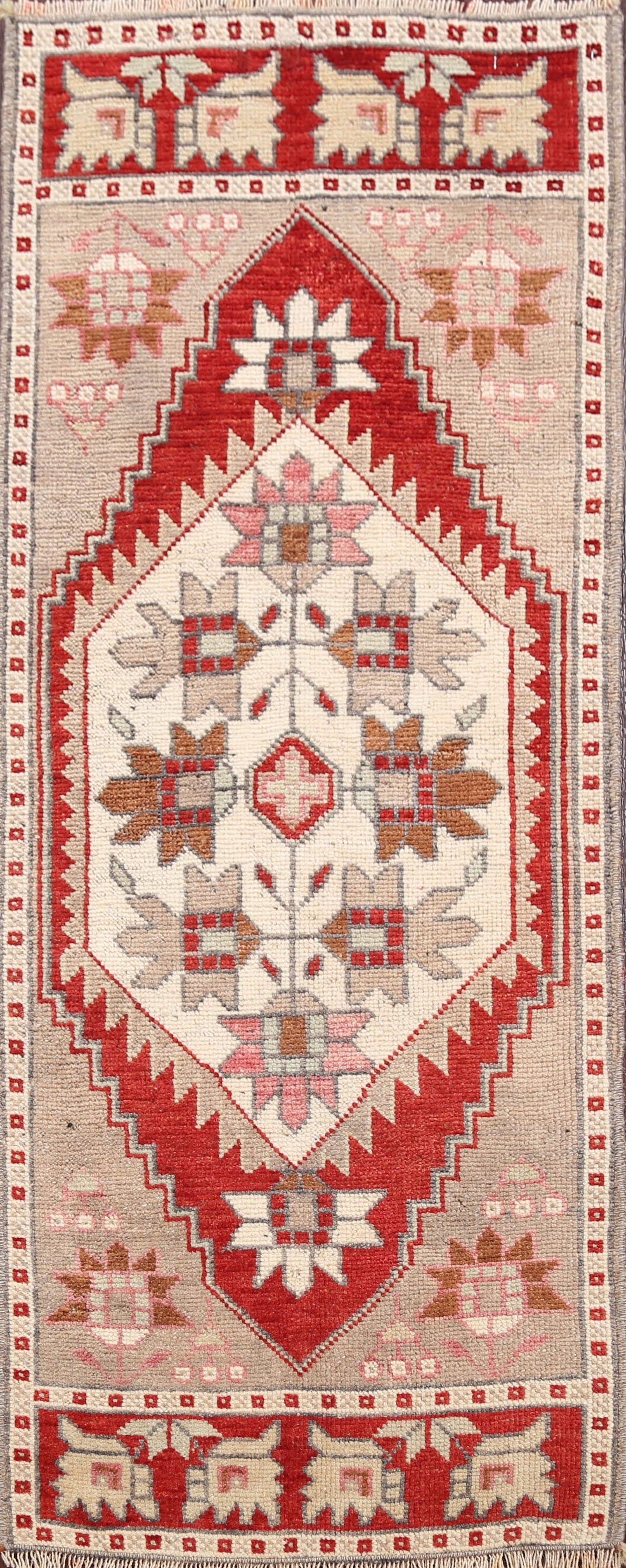 Authentic Oushak Turkish Runner Rug 1x4