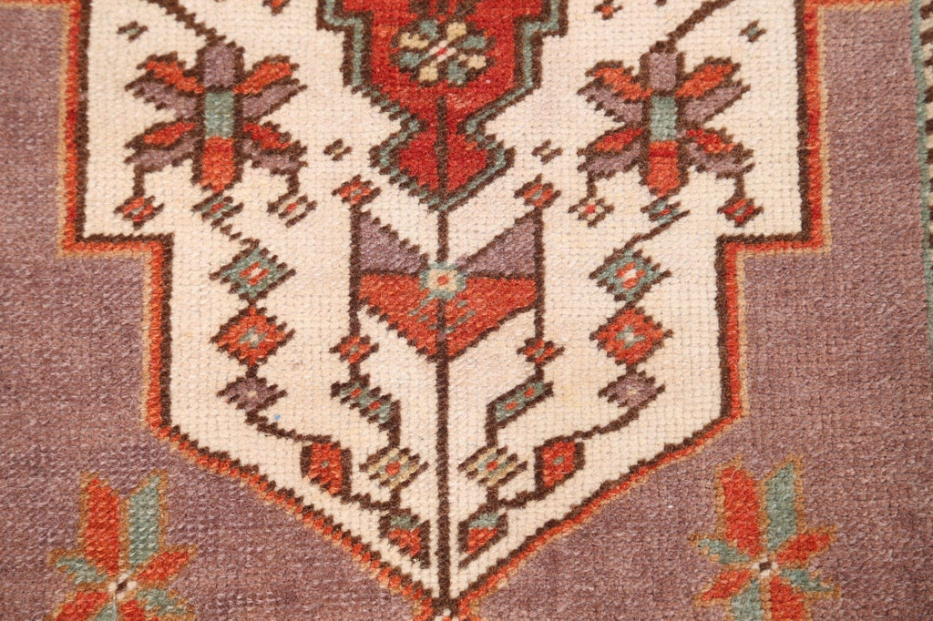 Geometric Authentic Oushak Turkish Area Rug 1x3