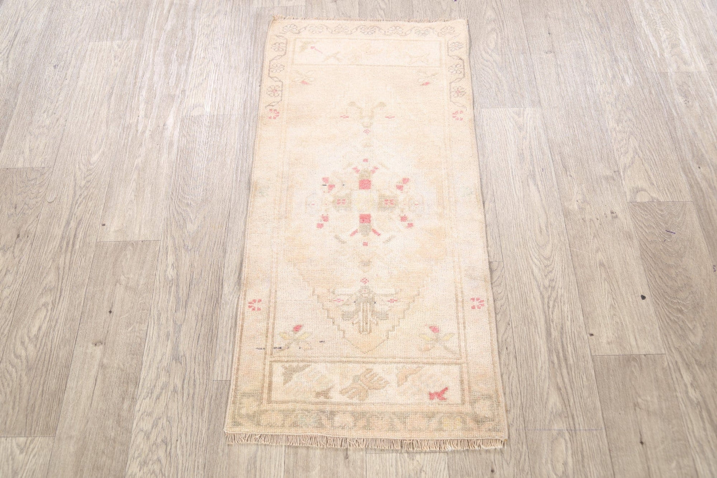 Muted Distressed Oushak Oriental Area Rug 2x3