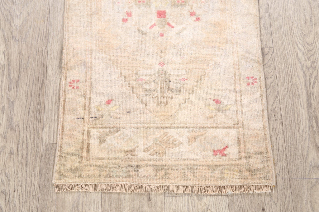 Muted Distressed Oushak Oriental Area Rug 2x3