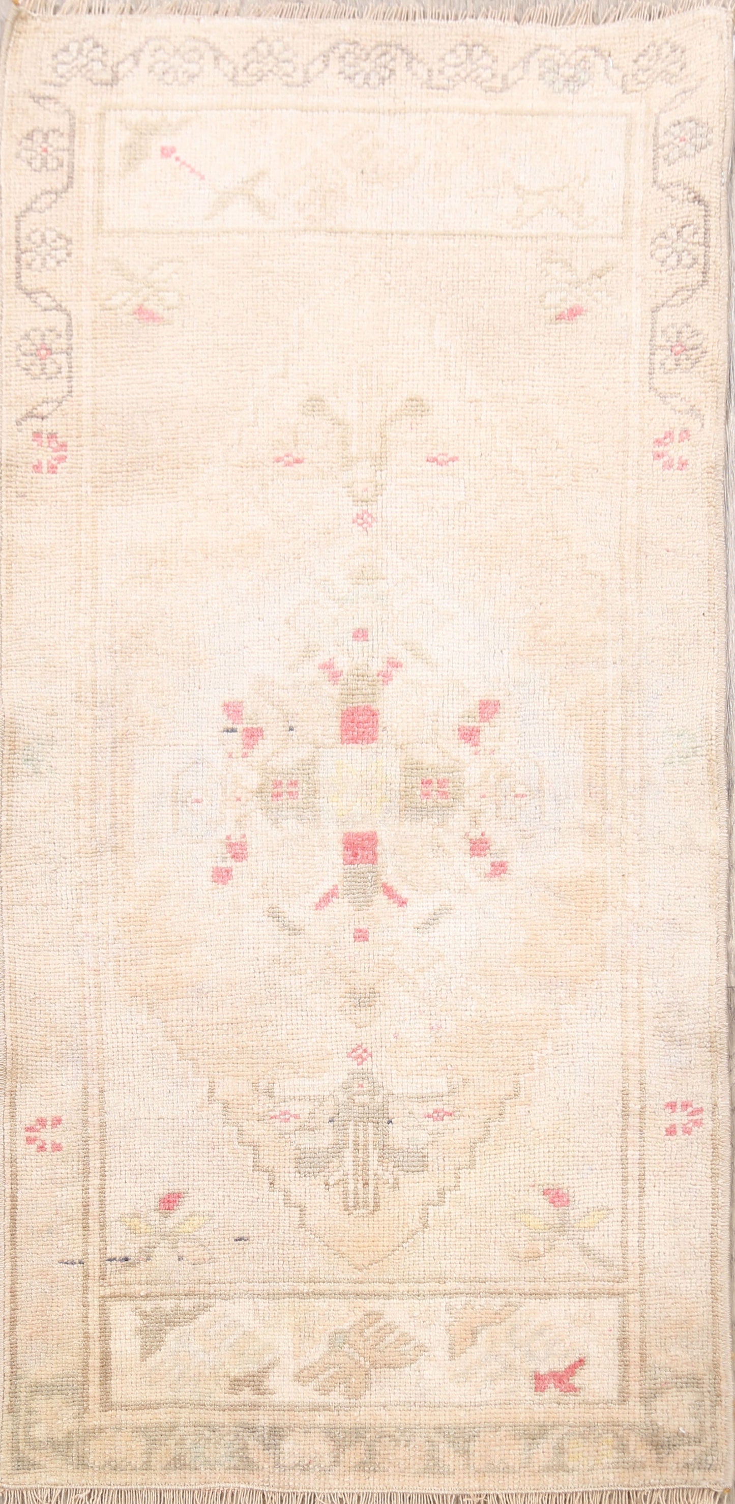 Muted Distressed Oushak Oriental Area Rug 2x3