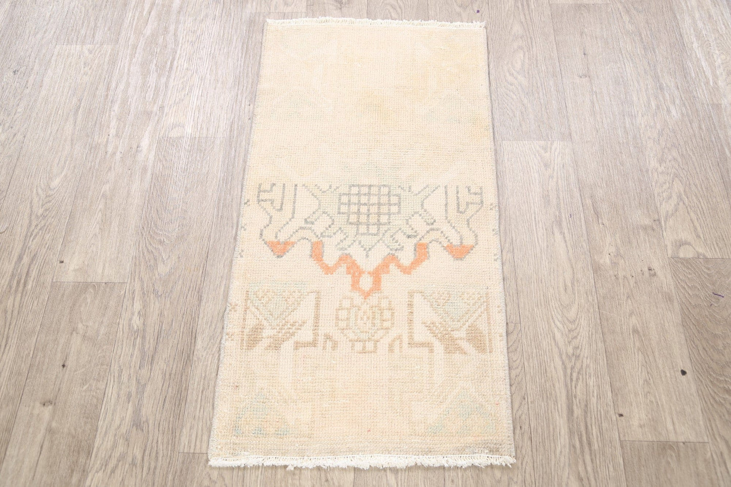 Muted Distressed Oushak Oriental Area Rug 2x3