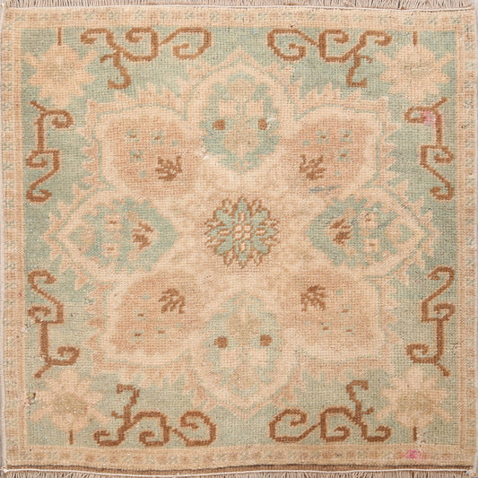 Square Oushak Oriental Area Rug 2x2