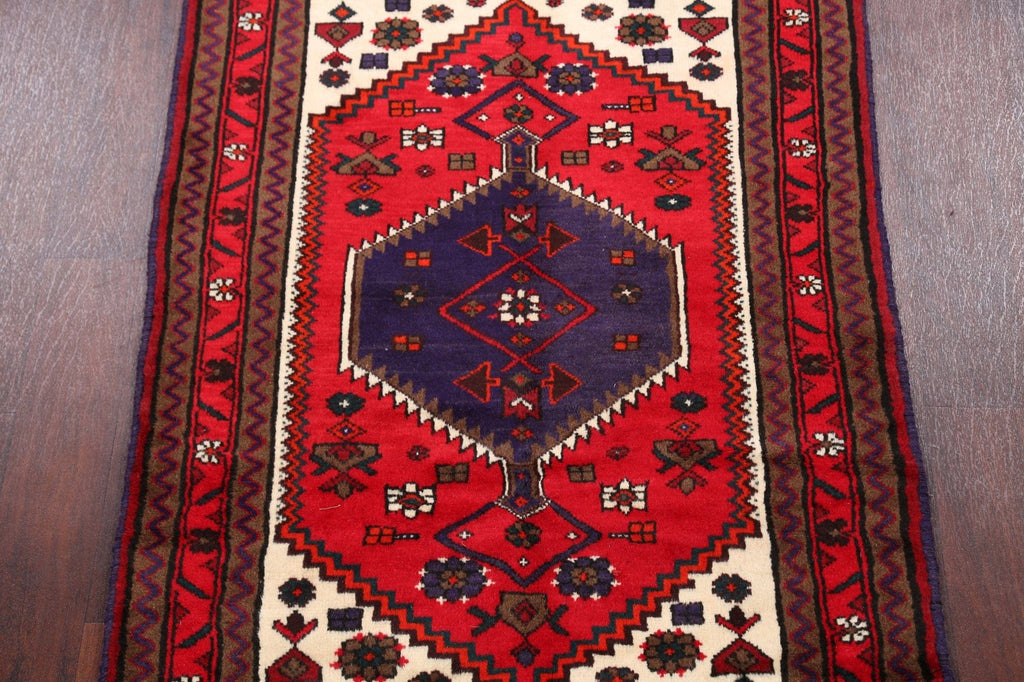 Geometric Hamedan Persian Area Rug 3x5