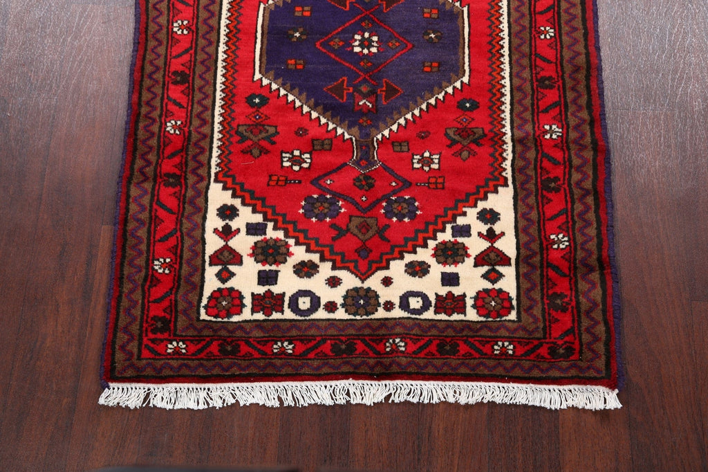 Geometric Hamedan Persian Area Rug 3x5