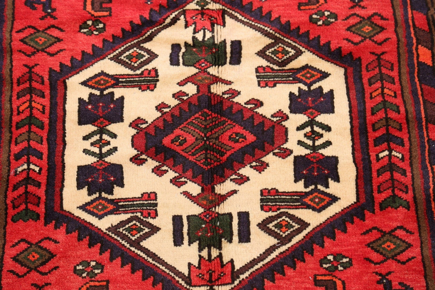 Tribal Hamedan Persian Area Rug 3x5