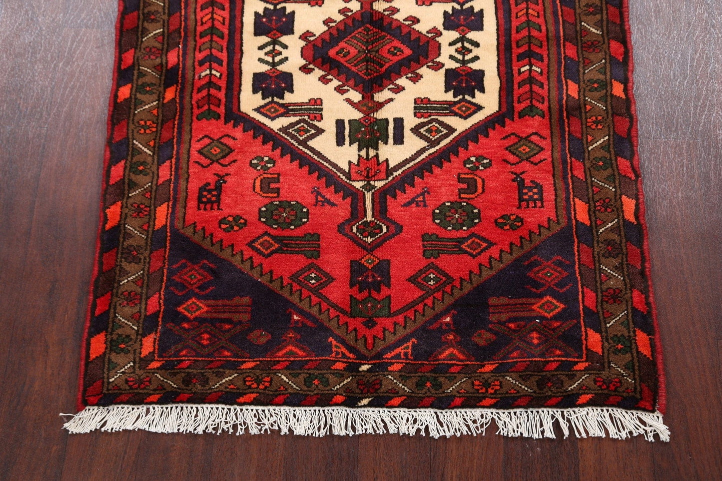 Tribal Hamedan Persian Area Rug 3x5