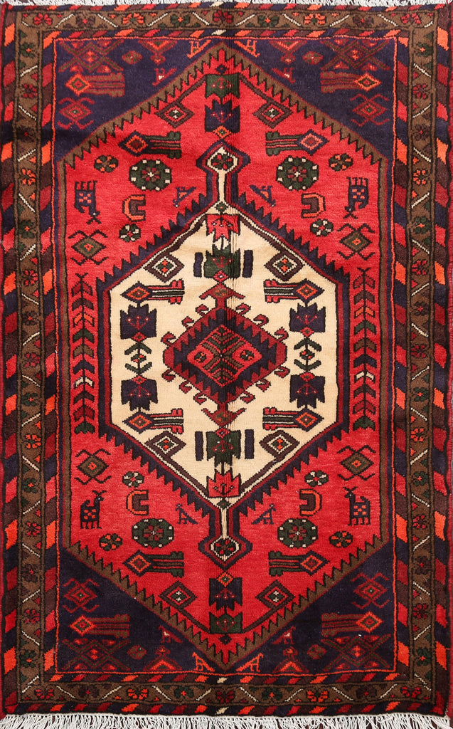 Tribal Hamedan Persian Area Rug 3x5