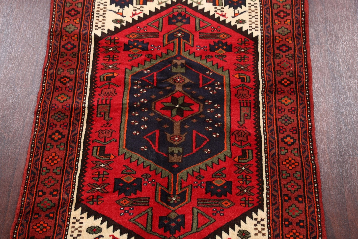 Tribal Hamedan Persian Area Rug 3x5