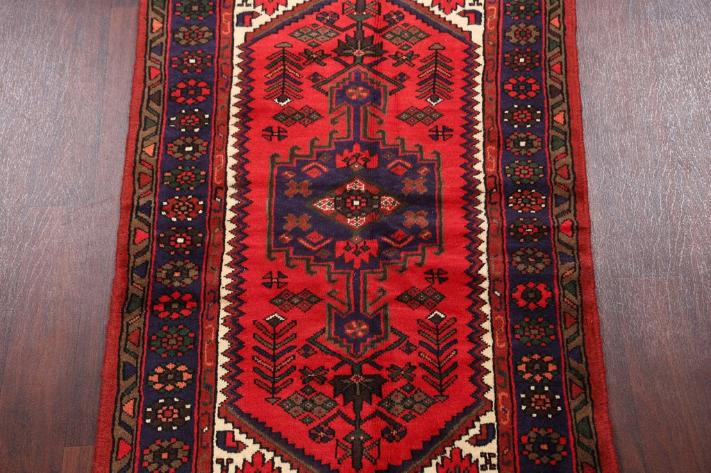 Geometric Hamedan Persian Area Rug 3x5