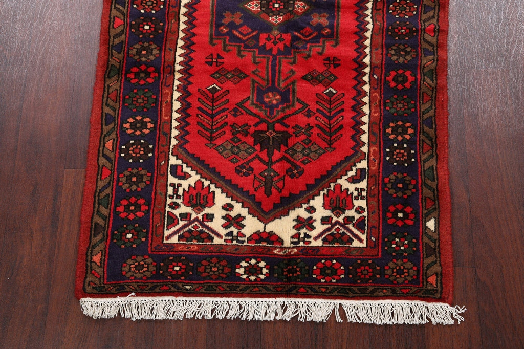 Geometric Hamedan Persian Area Rug 3x5