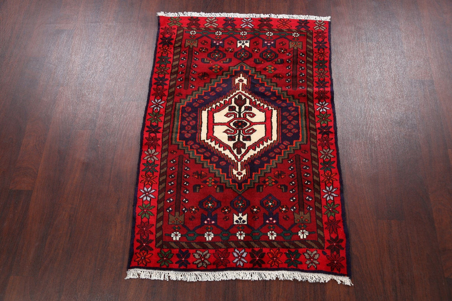 Tribal Hamedan Persian Area Rug 3x5