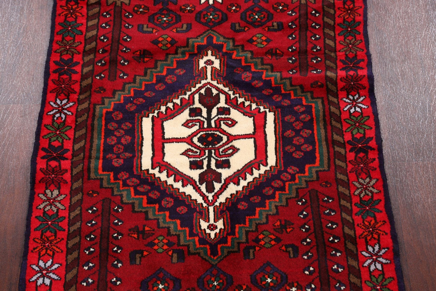 Tribal Hamedan Persian Area Rug 3x5