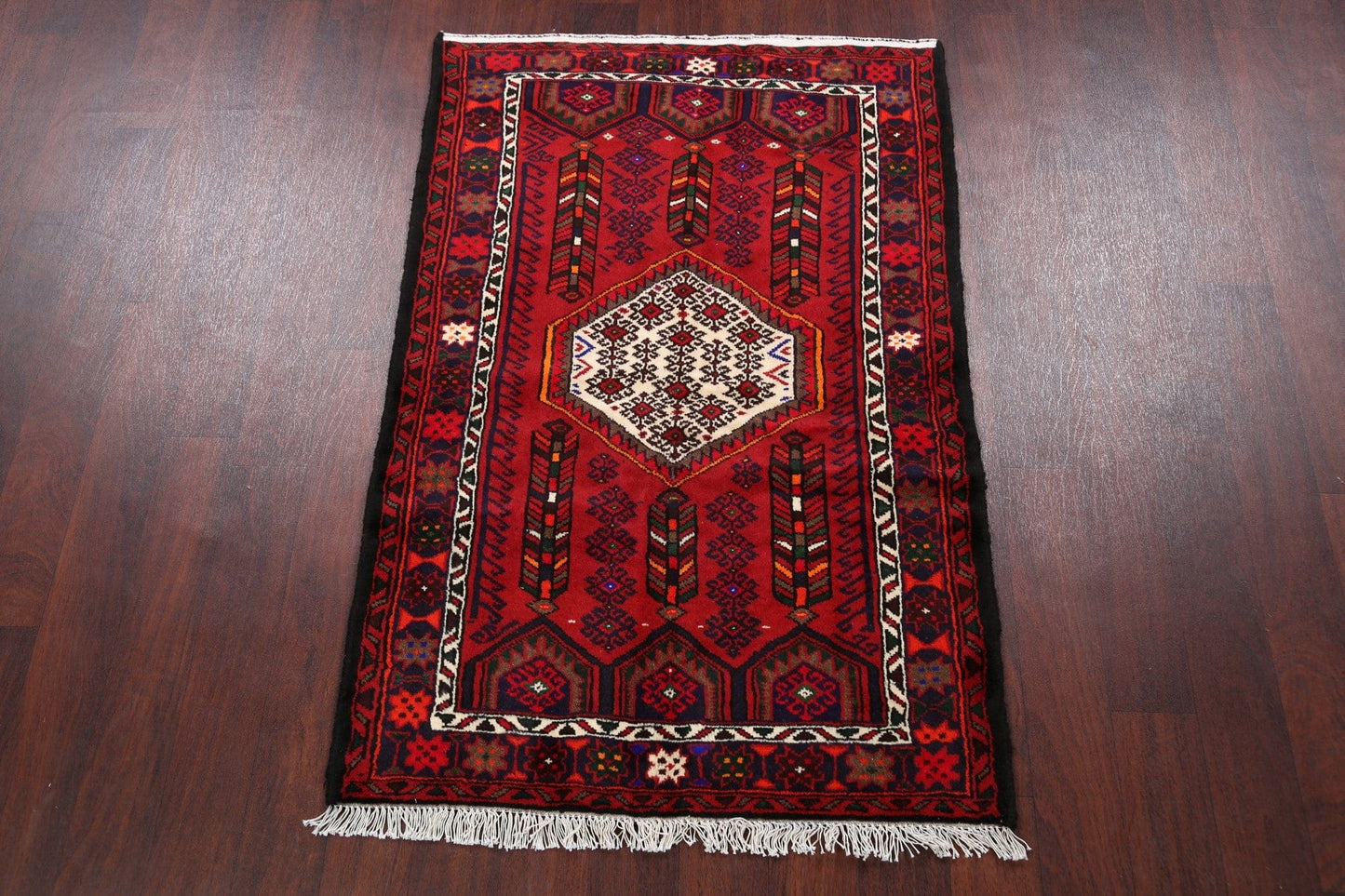 Tribal Hamedan Persian Area Rug 3x5