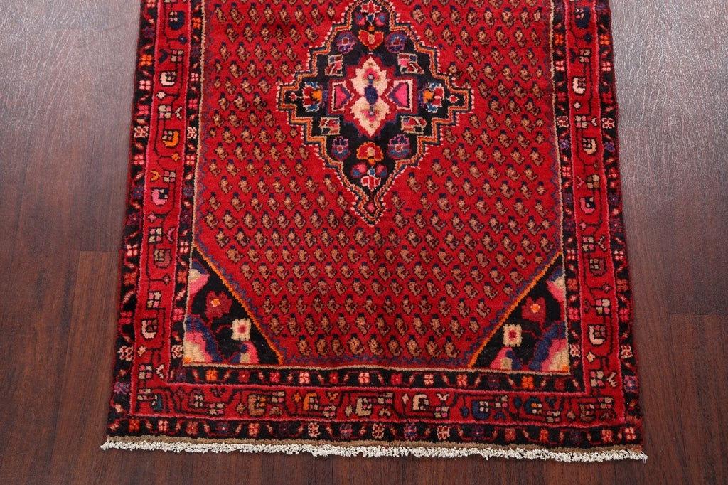 Geometric Hamedan Persian Area Rug 3x5