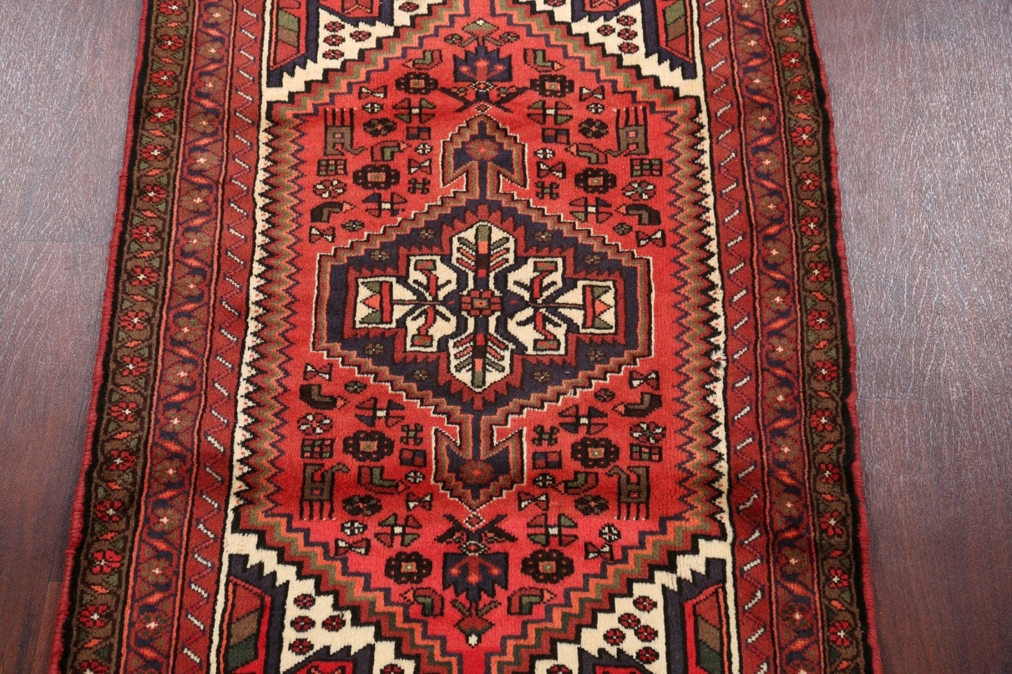 Tribal Hamedan Persian Area Rug 3x5