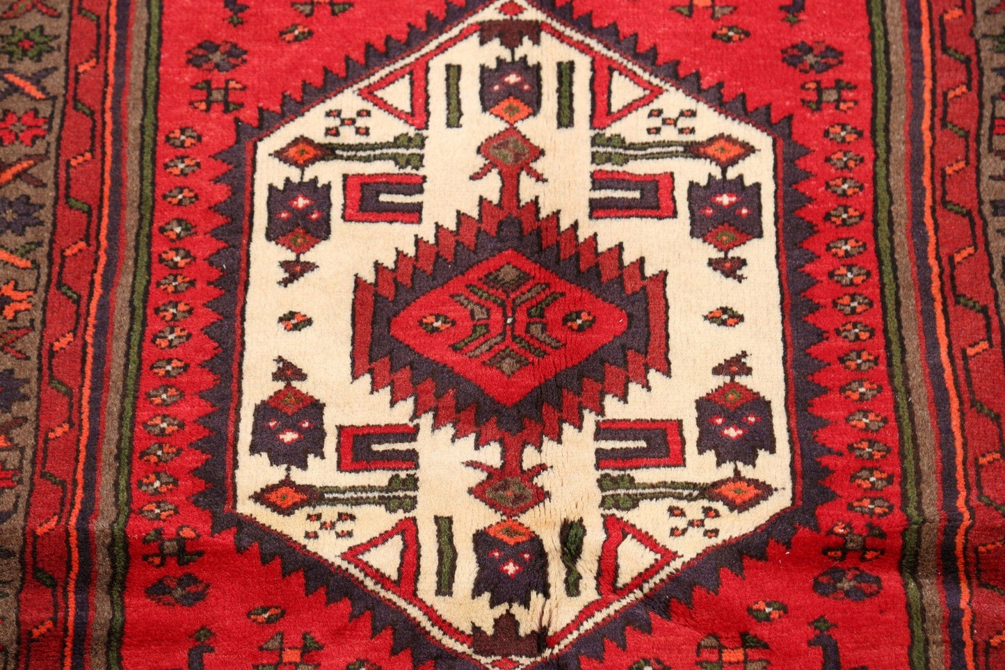 Tribal Hamedan Persian Area Rug 3x5