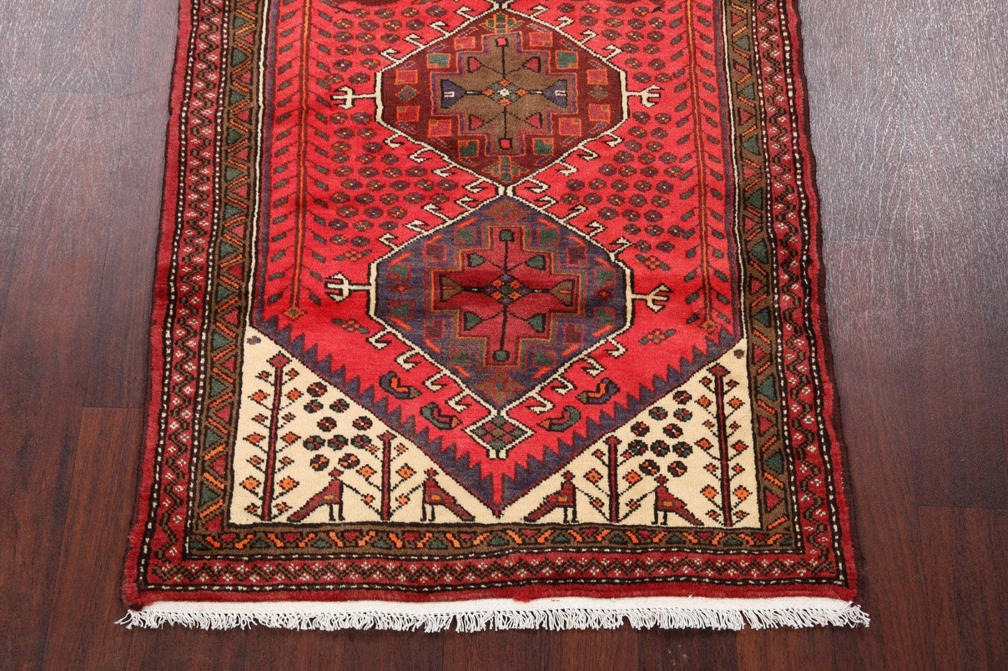 Tribal Hamedan Persian Area Rug 3x5